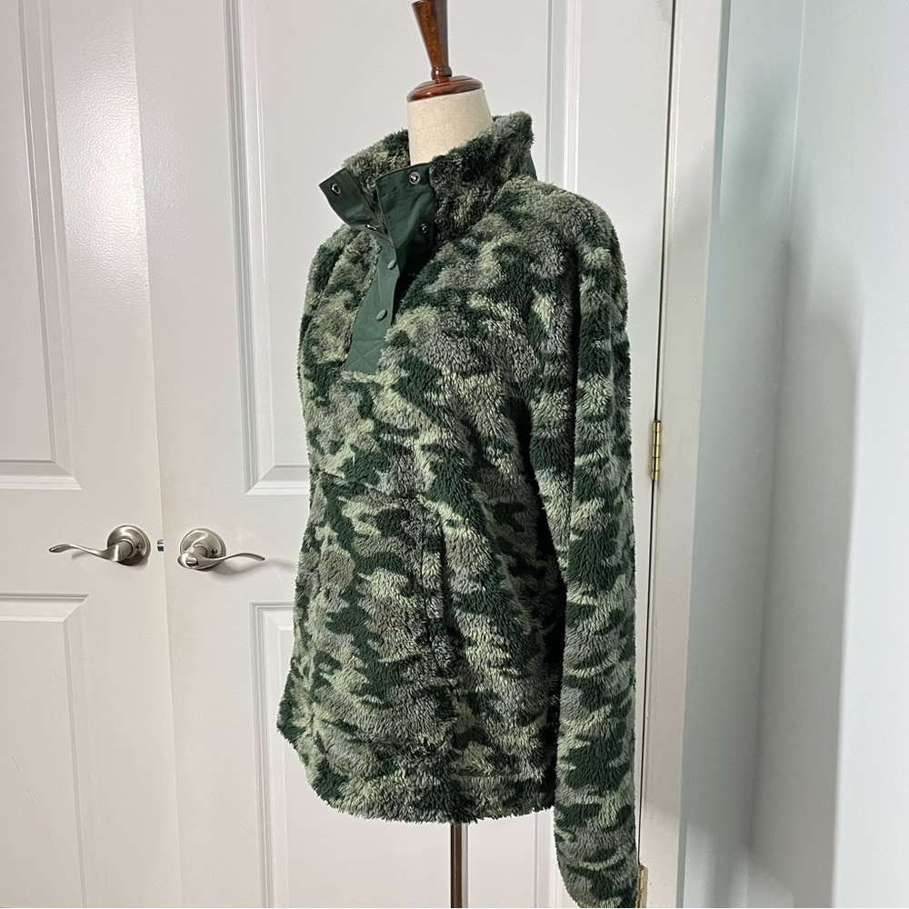 Eddie Bauer camouflage half button fleece size M - Picture 7 of 12